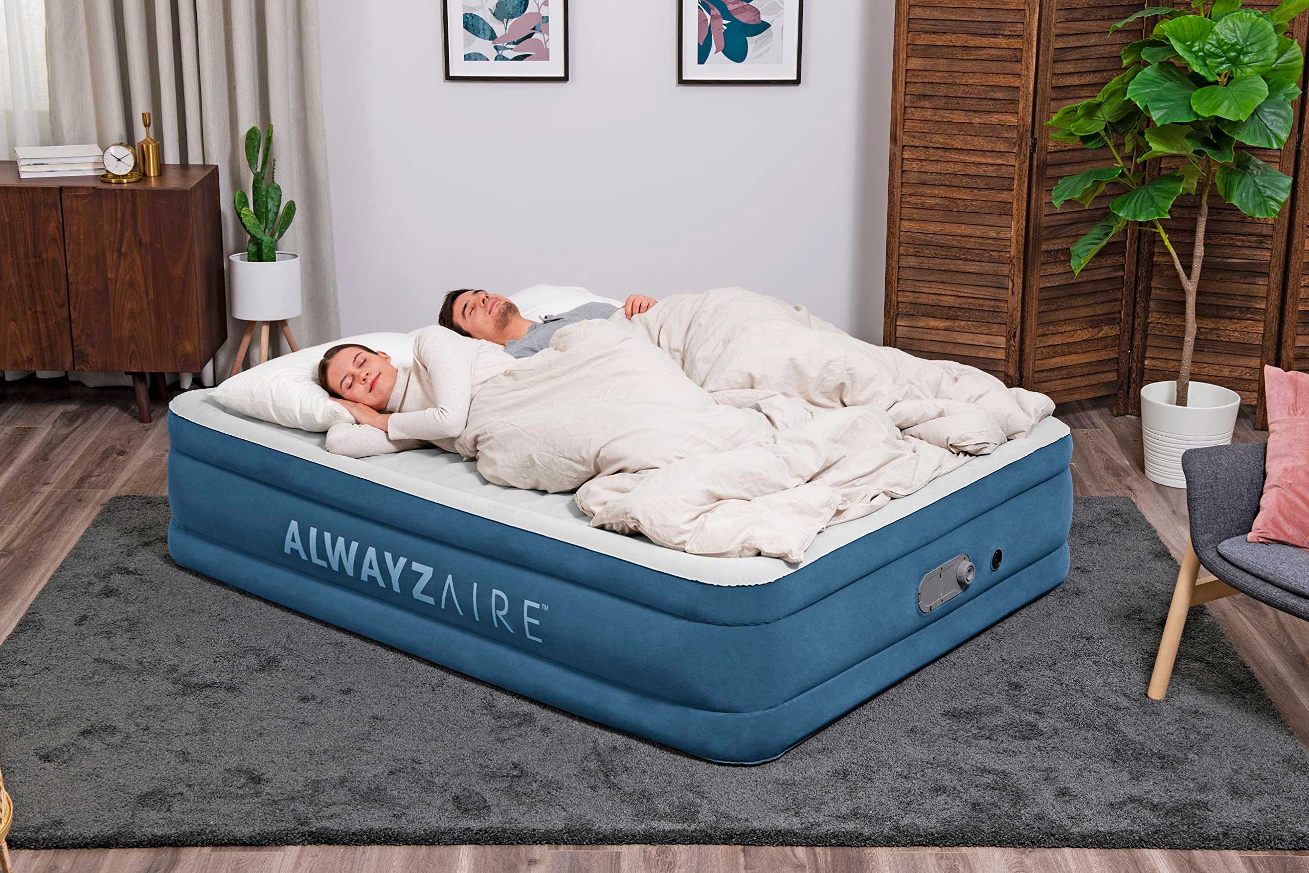 Bestway Alwayzaire 2 Seater Inflatable Mattress with Built-in Double  Electric Pump 2.03m x 1.52m x 46cm : Amazon.com.be: Home & Kitchen