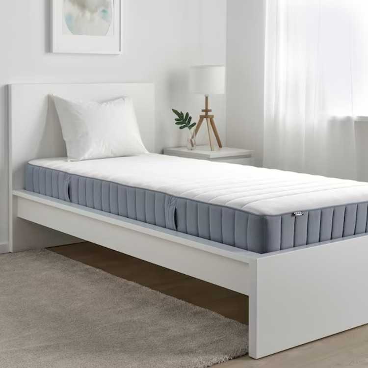 VESTERÖY colchón de muelles ensacados, firme/azul claro, 90x200 cm - IKEA
